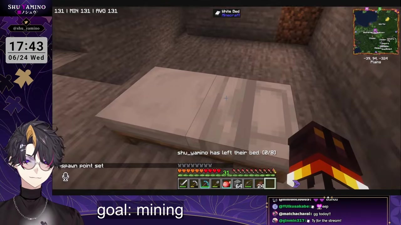 [Minecraft] Shu Can't Sleep Because of the Blood Moon