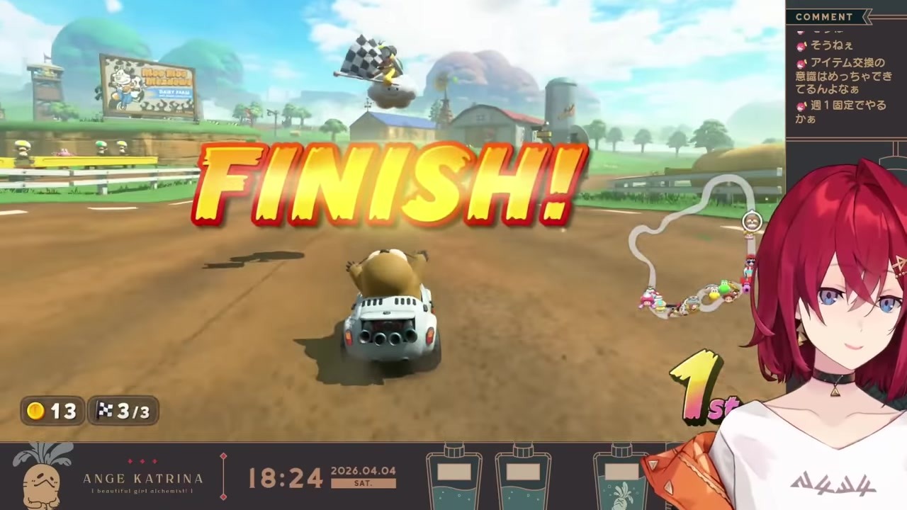 [Mario Kart Cup] Ange Katrina declares she 'can't become like Shellin' and commits to being a casual player