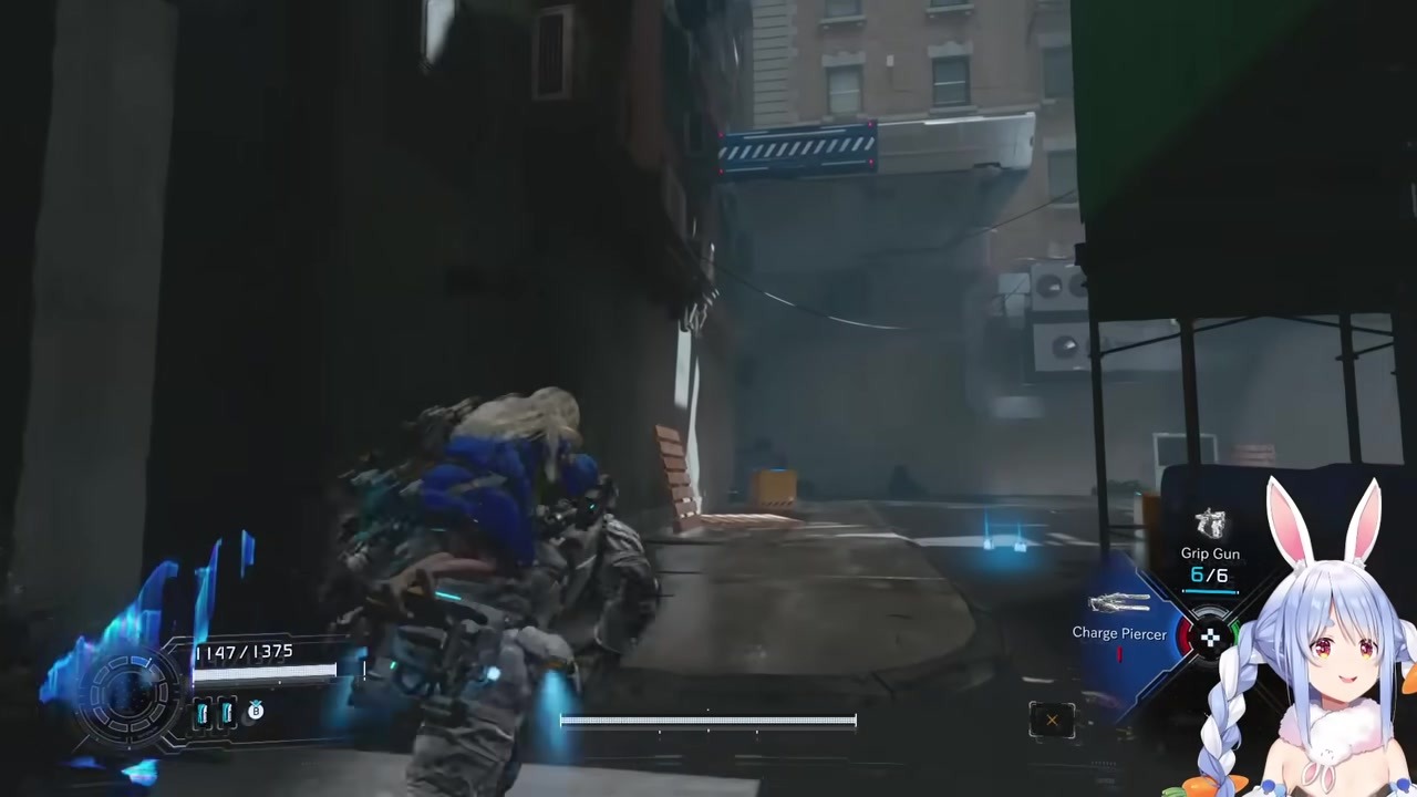 [PRAGMATA] Pekora screams "Destroy the red antenna!" and fights a grotesque enemy