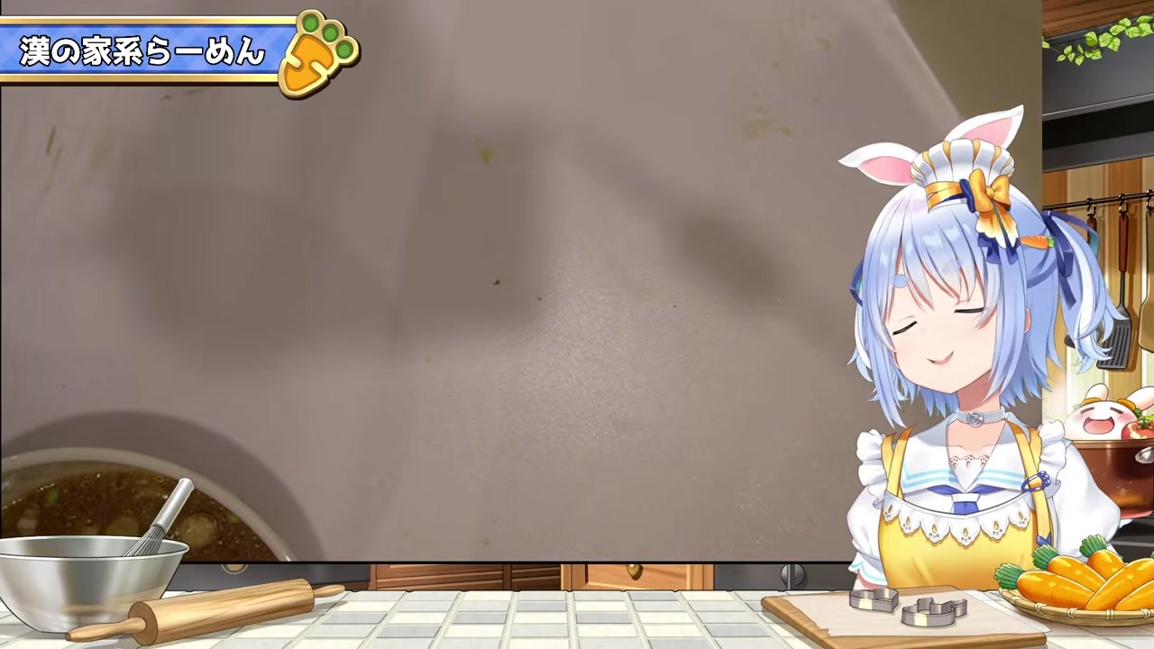 【兎田家】ニンニク大量家系ラーメンをぺろり完食する兎田ぺこら