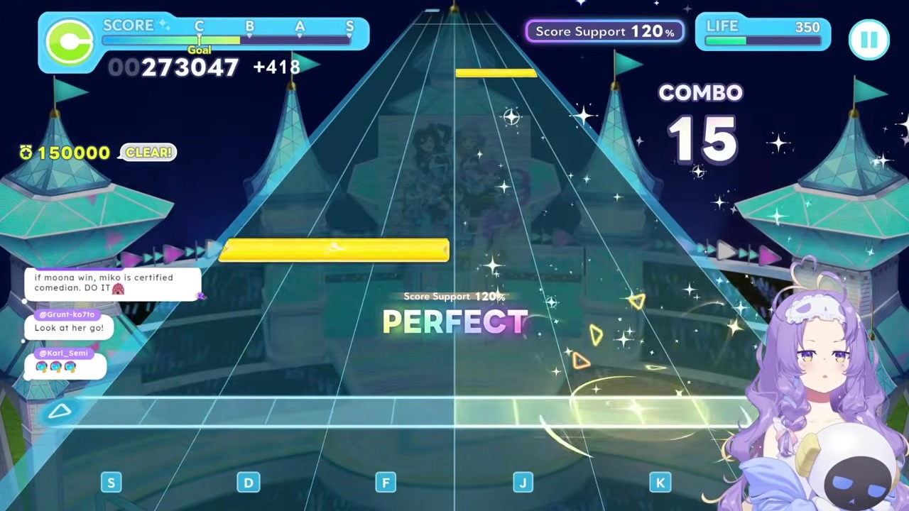 [hololive Dreams] Moona Clears 'Modus' with 50HP & B Rank