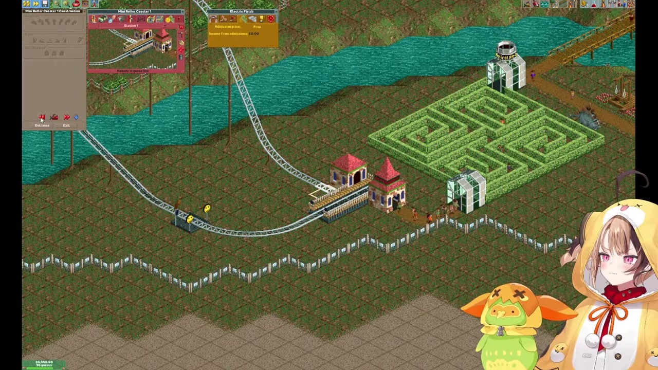[RCT2] Gigi Completes a Death Coaster That Only Moves by Being Pushed