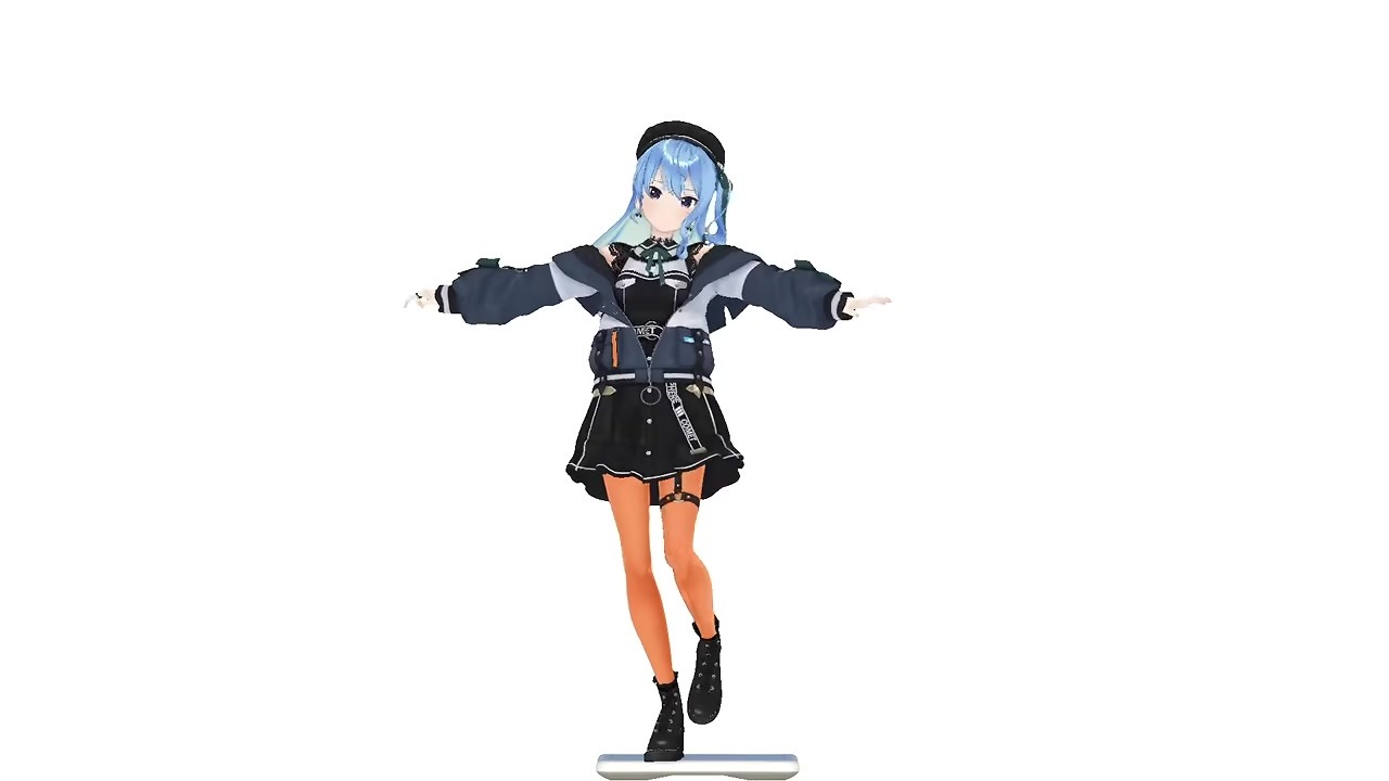 【新3D】大ジャンプでスカートめくれイヤホン飛んだすいせい