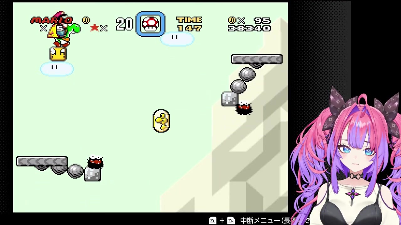 【マリオワールド】ゴール直後に落下死でクリアが吹き飛ぶヴィヴィ