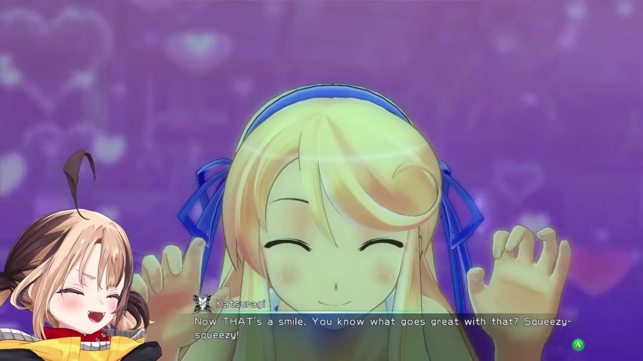 [SENRAN KAGURA] Gigi shouts that Katsuragi's chest-groping scene is 'the greatest moment in gaming history'