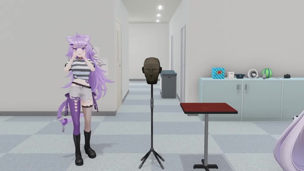 【3D】「おかゆん」名指しボイスに「見てる」と即答する猫又おかゆ