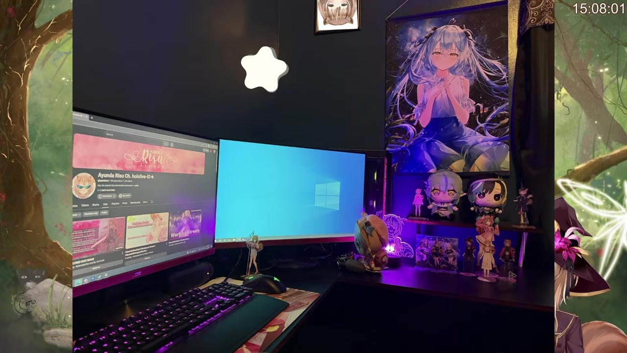 [Desk Review] Risu Gets Hyped Over a Huge Aquarium with Betta Fish & a Dragon