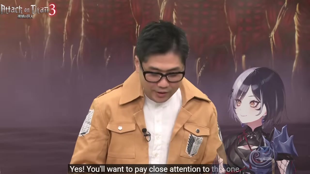 [AOT3] Shiori screams "That's me!" at the bird in the trailer