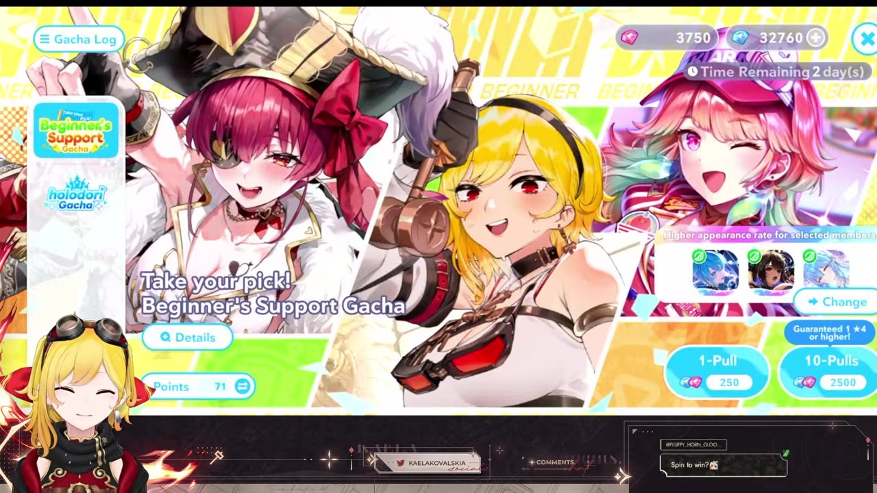 [holoDori] Kaela screams "Oh NO" after an all-blue 10-pull