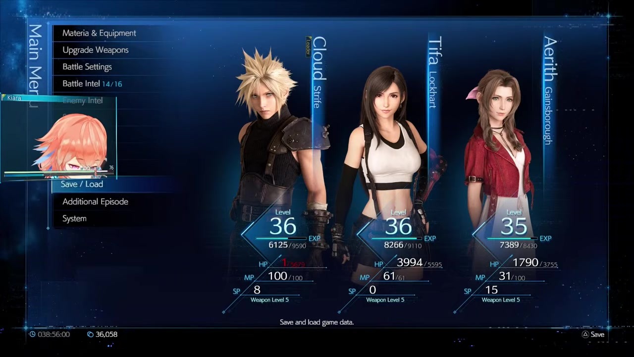 [FF7R] Kiara Gets Hyped Finding Zack on the Rebirth Cover