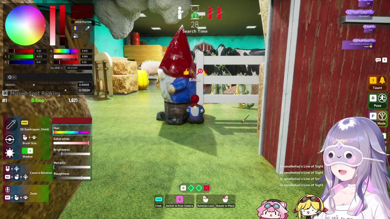 [MECCHA CHAMELEON] Bijou disguised as a gnome gets caught in the last few seconds