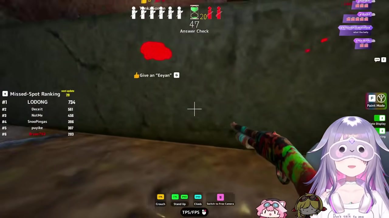 [MECCHA] Biboo screams after missing 2 hiders right in front of her