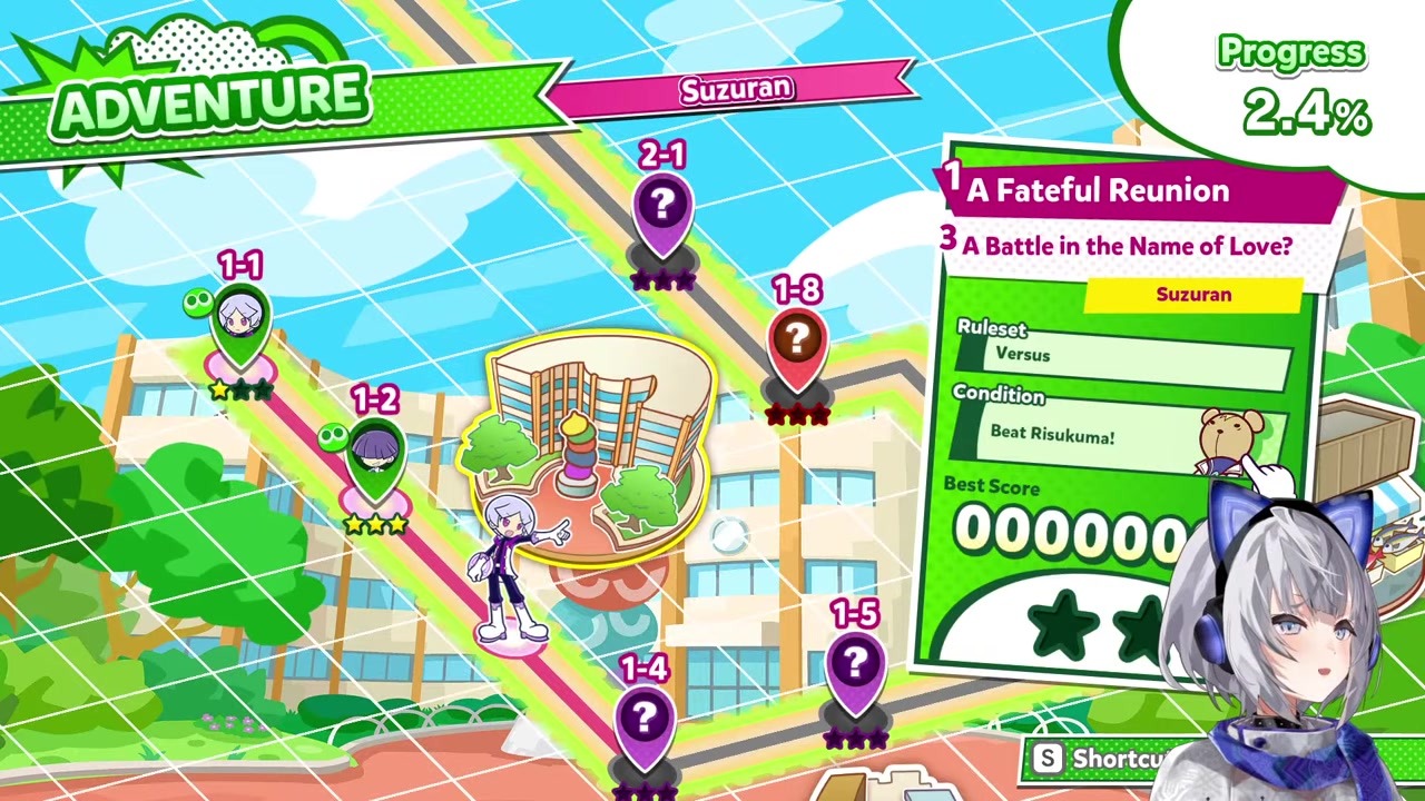 [Puyo Tetris 2] Zeta panics at 'Risu Kuma' right after Maguro joins