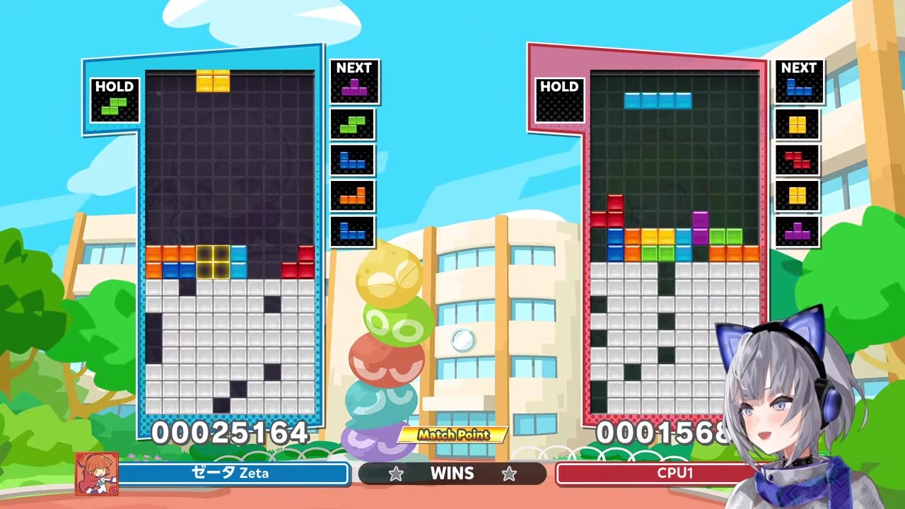 [Puyo Puyo Tetris 2] Zeta screams after clearing a tough score challenge