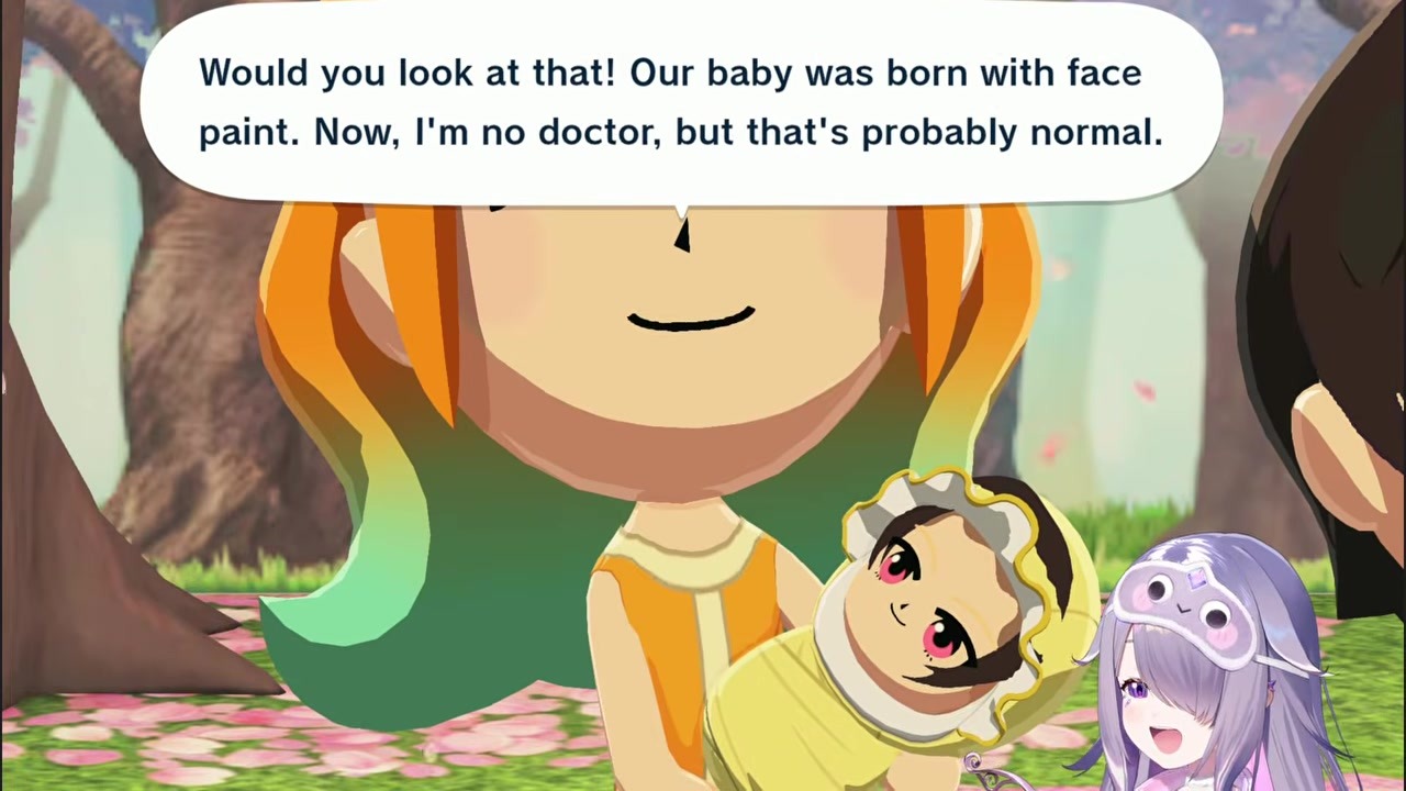 [Tomodachi Life] Names her face-painted newborn "Joe," sparking a Jo Mama chat frenzy