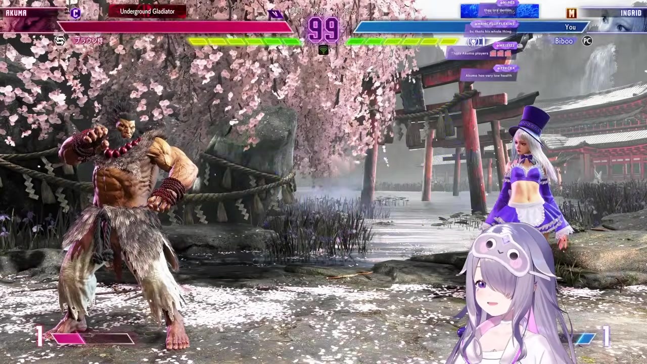 [SF6] Beaten down by Akuma, Bijou yells "don't hug me" and sneezes nonstop