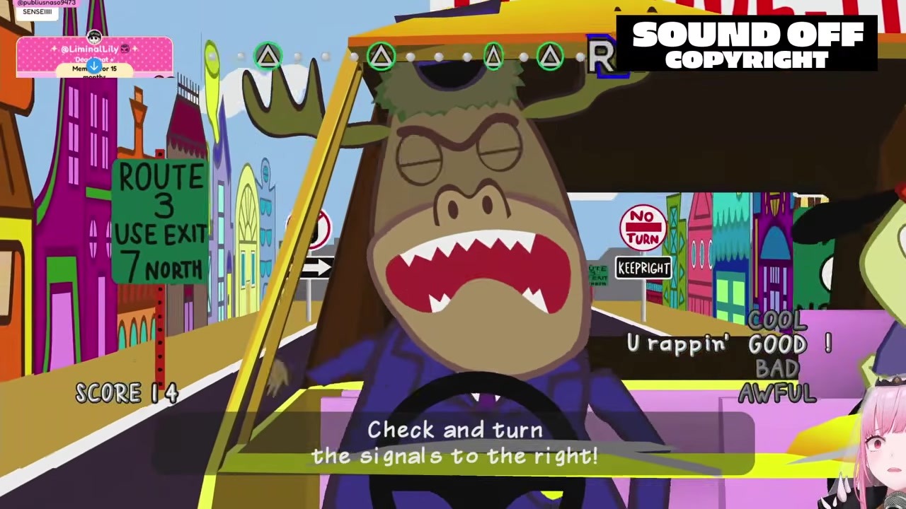 [PaRappa] Calliope Clears the Mute Driving Test First Try