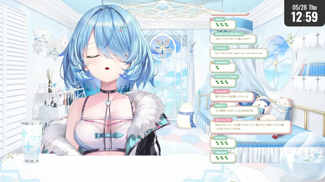 【リップ沼】1ミリも落ちない別色買ったが塗るの怖がる雪花ラミィ