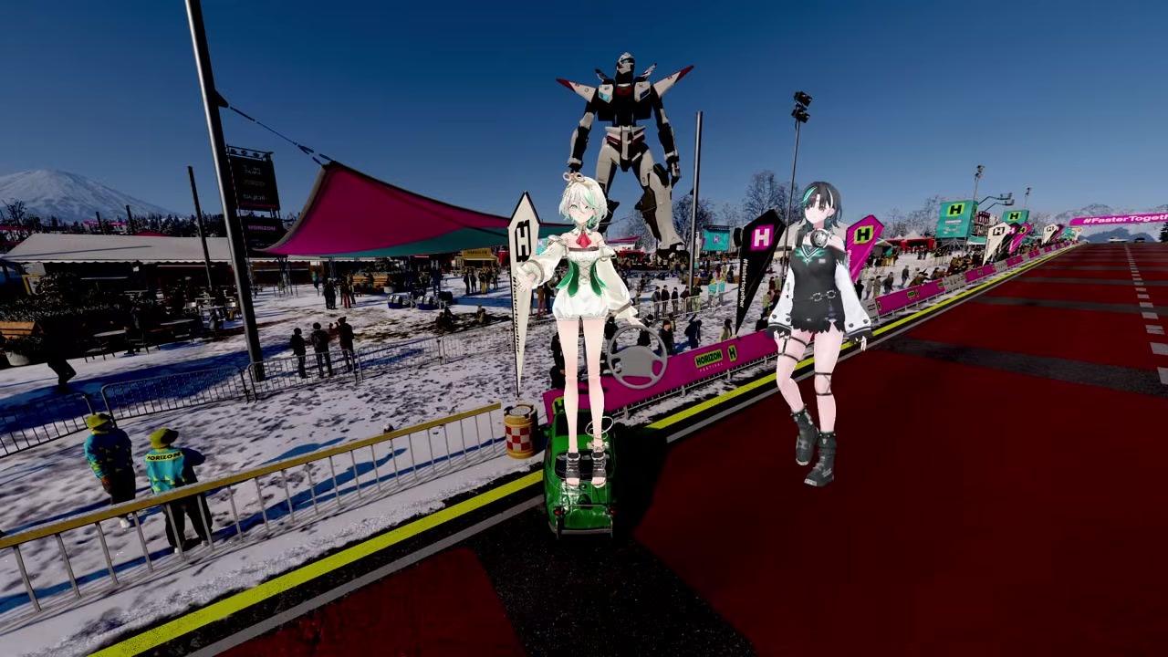 [FH6] Cecilia Snaps a 3D Commemorative Photo with a "Gundam-Sized Robot"