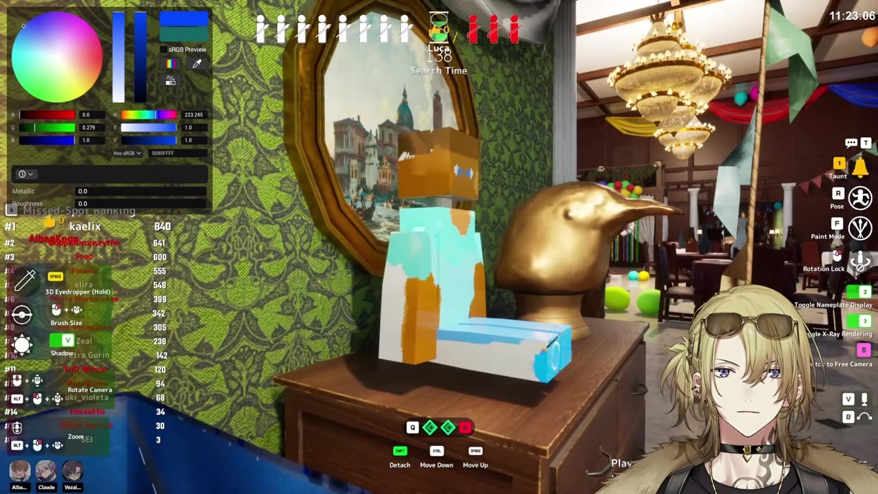 [MECCHA] Luca Went Completely Unnoticed as a Minecraft Steve Block