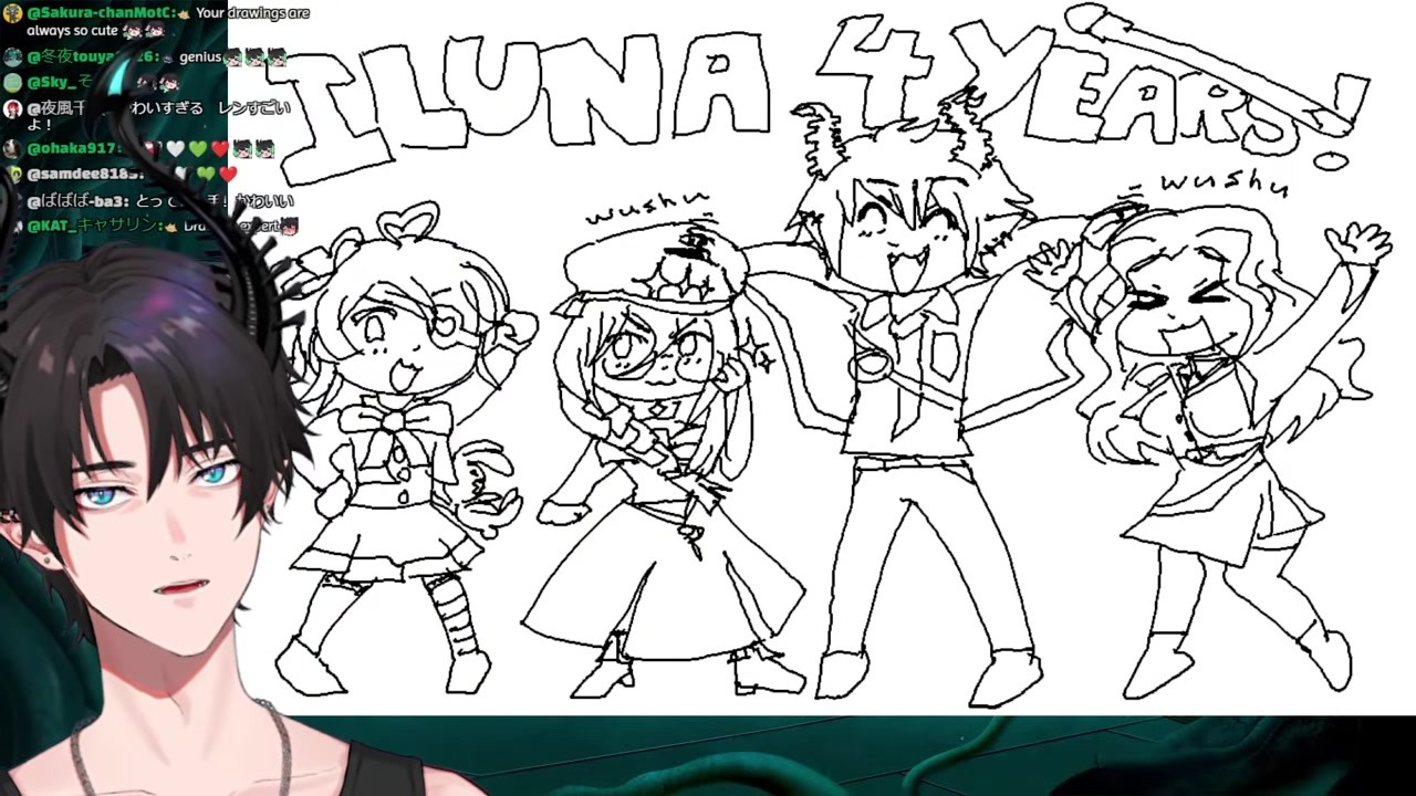 [4th Anniversary] Ren Finishes the Anniversary Illustration to Send to ILUNA