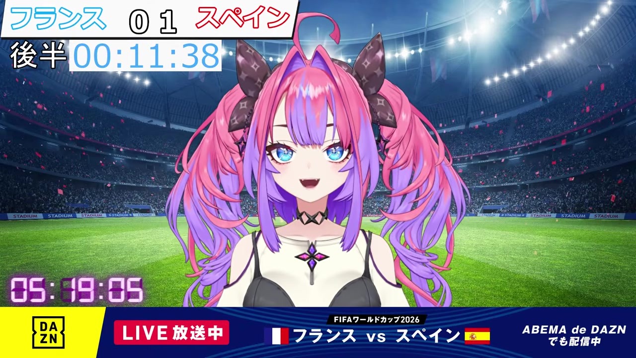 【W杯同時視聴】スペイン2点目で絶叫する綺々羅々ヴィヴィ