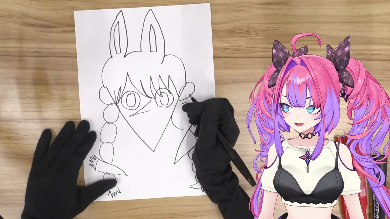 【お絵描き】ぺこら描いてたらロック・リーになったヴィヴィ