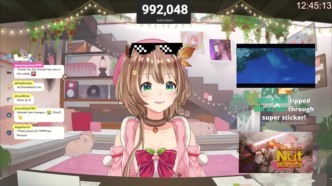 [Morning] Risu ends stream with Keyboard PAM and Cursed Companions collab promo