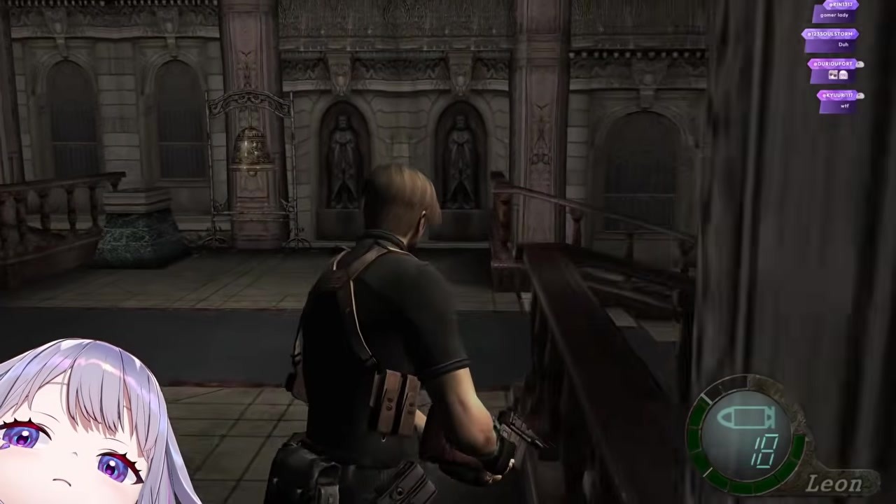 [RE4] Bijou loses it at Leon's deadpan "Your right hand comes off?"