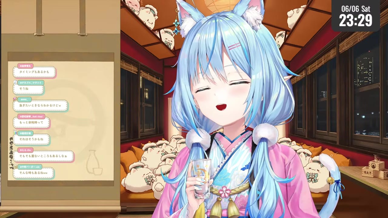 【晩酌】お花摘みミュート忘れて行ったら生音丸聞こえ雪花ラミィ