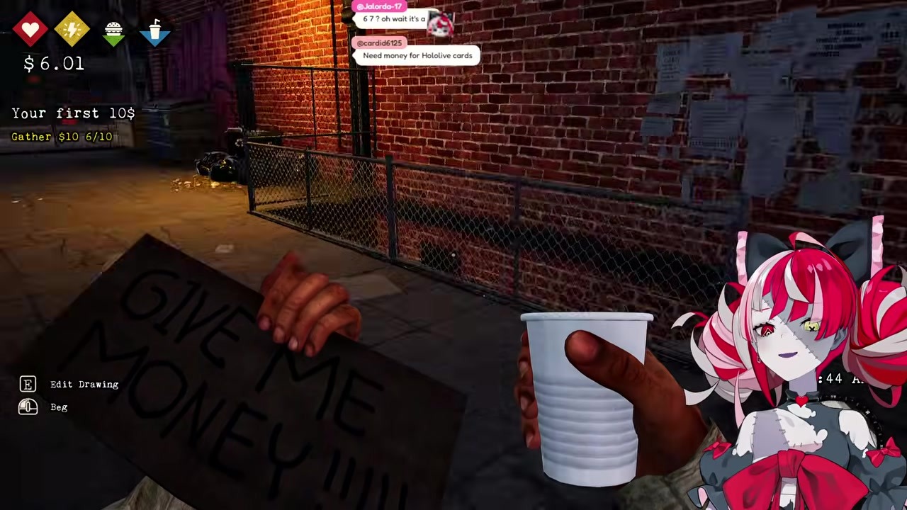 [BUM SIM] Ollie Gets an F+ for Drawing Breasts on Her Begging Sign