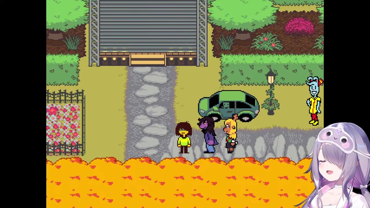 [DELTARUNE] Bijou jumps at a sudden blaring MV premiere mid-stream