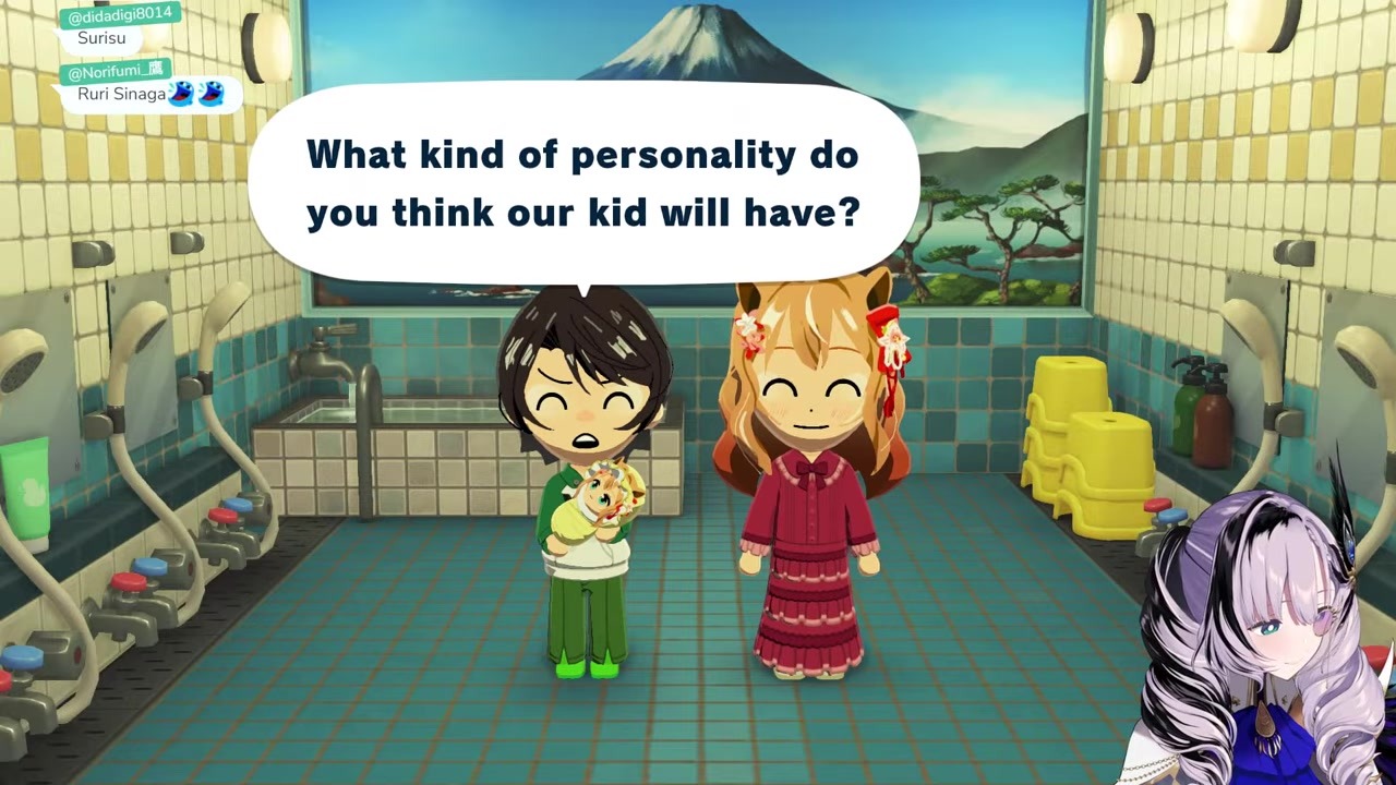 [Tomodachi Life] Kronii raids as SubaRisu baby Ruri mutters 'SUCH' - Reine