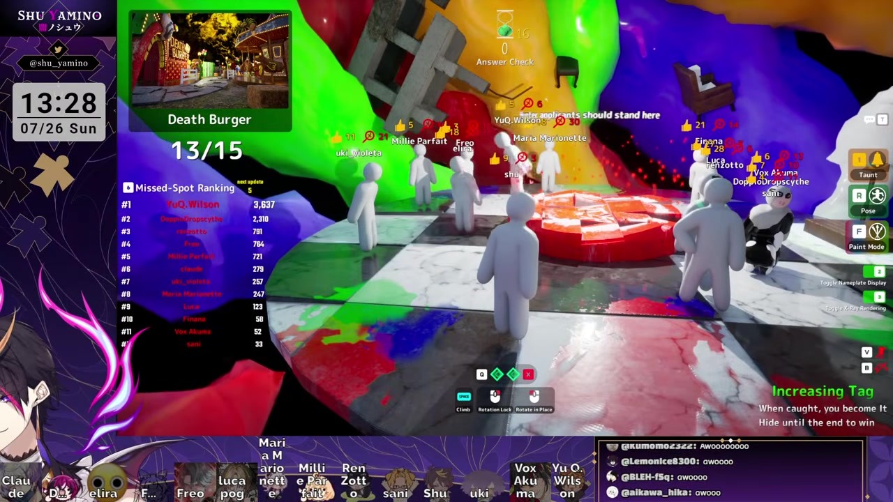 [Chameleon] Shu reveals he didn't hide in the EN lobby and announces Nova collab