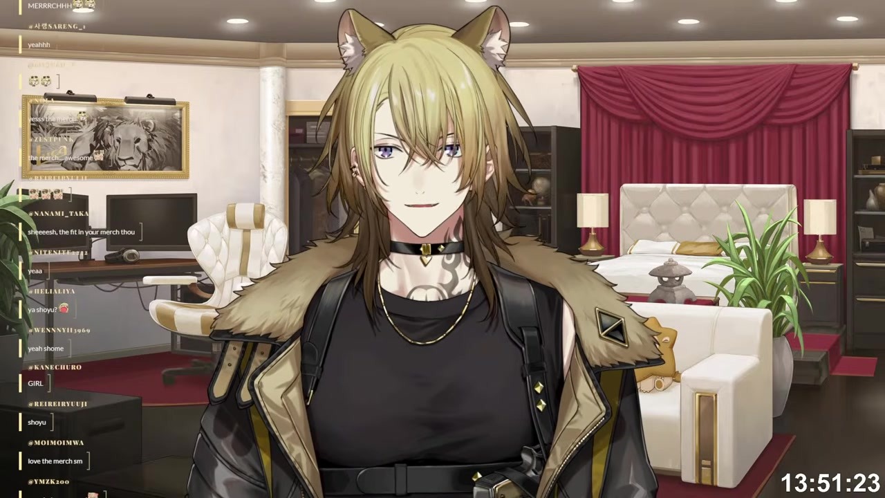 [New Merch] Luca bragging about his tank top while spamming his oshi's "omae ni"