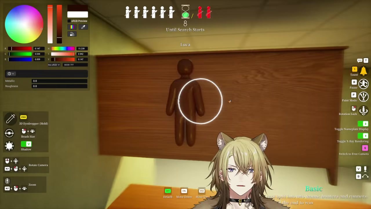 [CHAMELEON] Luca turns into wall poop and completely fools the hunters