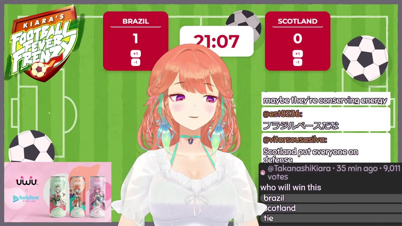 [Brazil Match] Kiara proposes to the pole after Vinicius's second goal