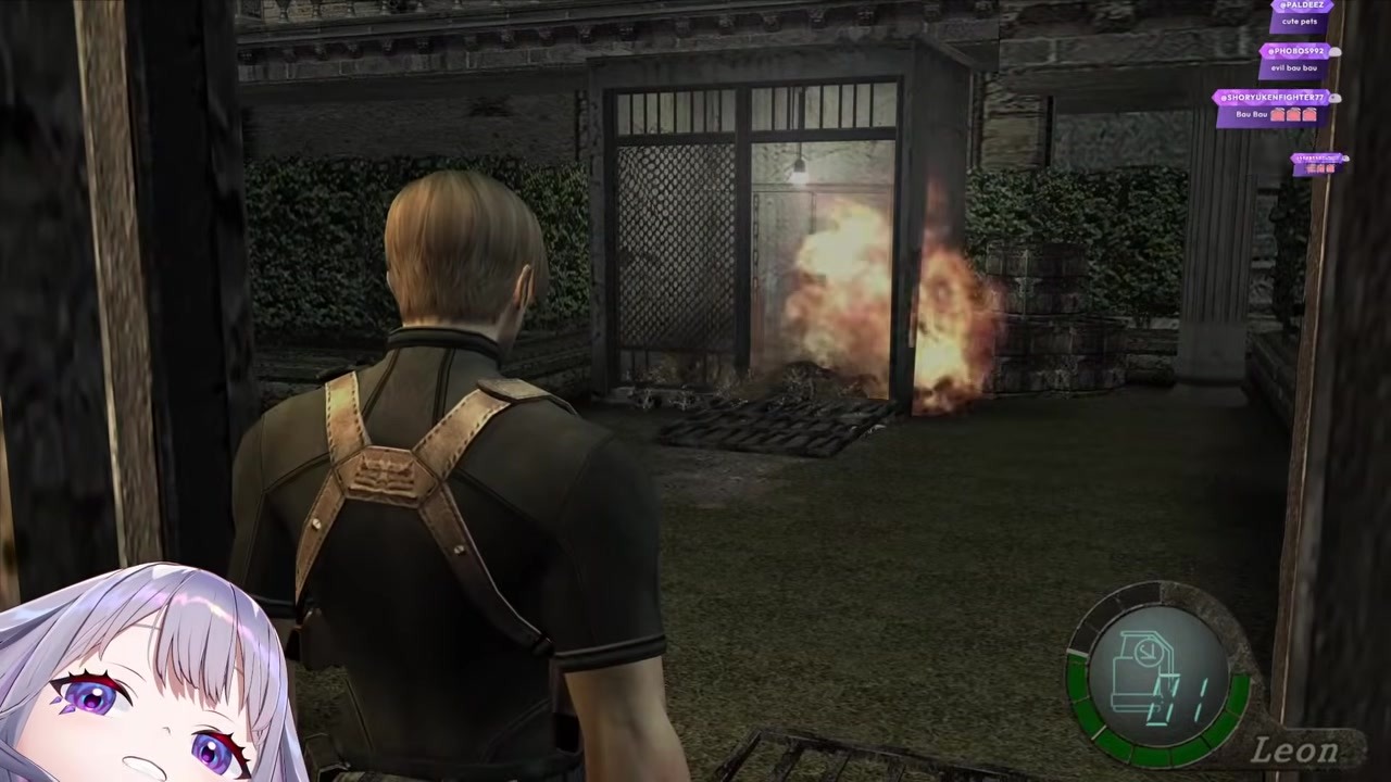 [RE4] Bijou wipes out dogs with an incendiary grenade and calls them "hot dogs"