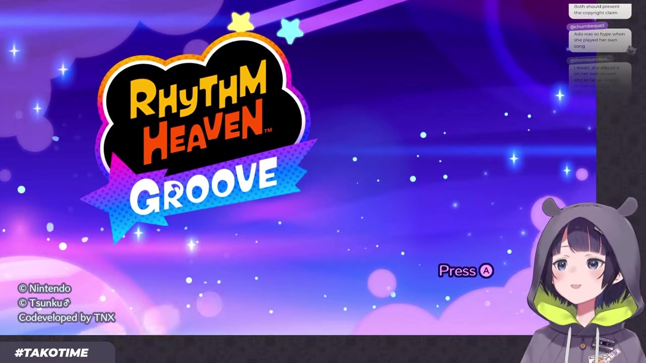 [Rhythm Heaven] Ina Starts After 27 Min of Snacking with 2 Min to Spare